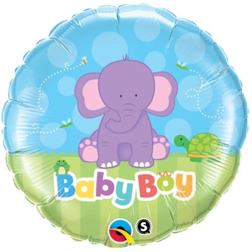 Baby Boy Elephants Foil Balloon