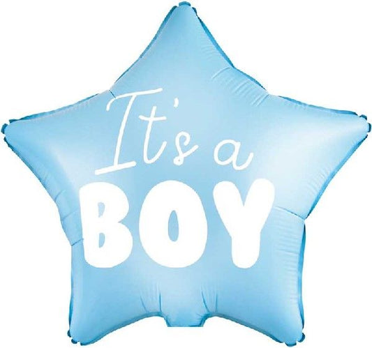 Baby Boy It's A Boy Blue Star Foil Balloon