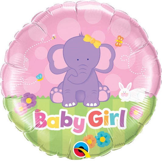 Baby Girl Elephants Foil Balloon