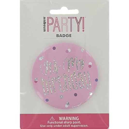 It's My Birthday Pink Sparkling Badge Package