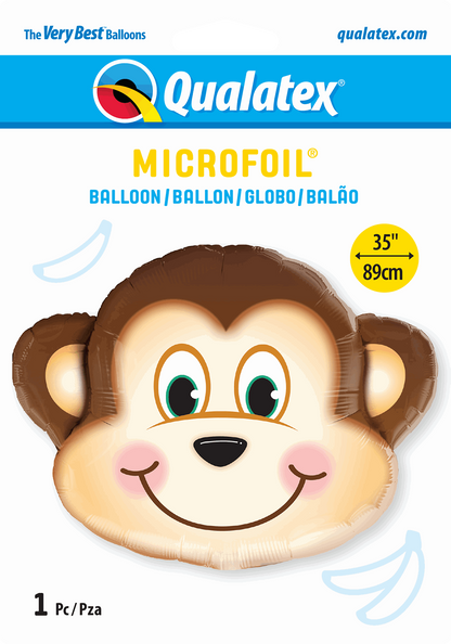 Monkey Head Shaped Foil Balloon Package