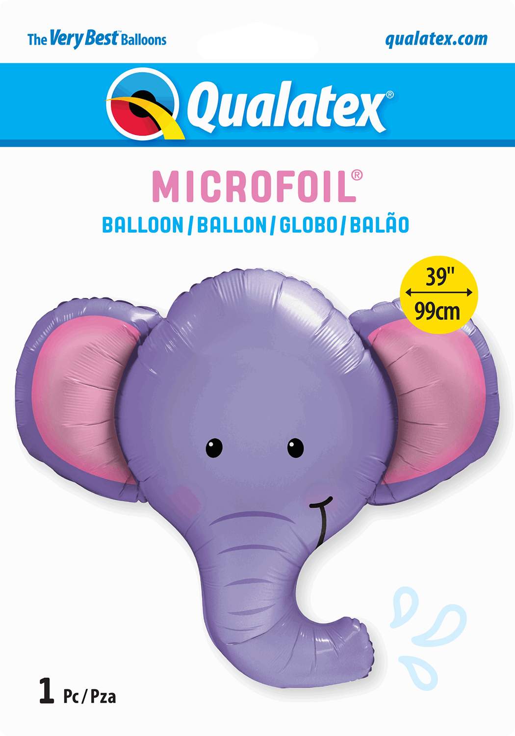 Elephant Head Shaped Foil Balloon Package