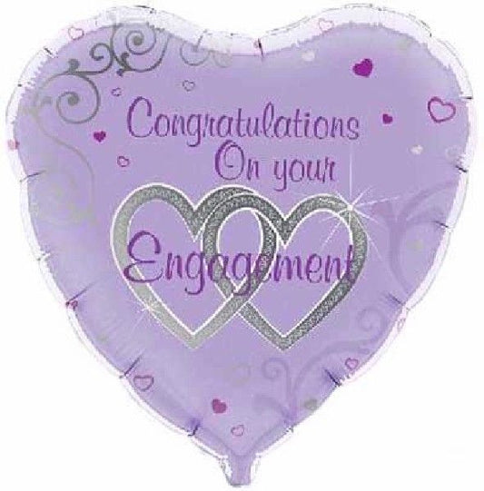 Purple Congratulations on Your Engagement Balloon