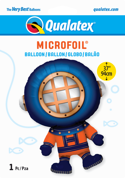 Deep Sea Diver Shaped Foil Balloon Package