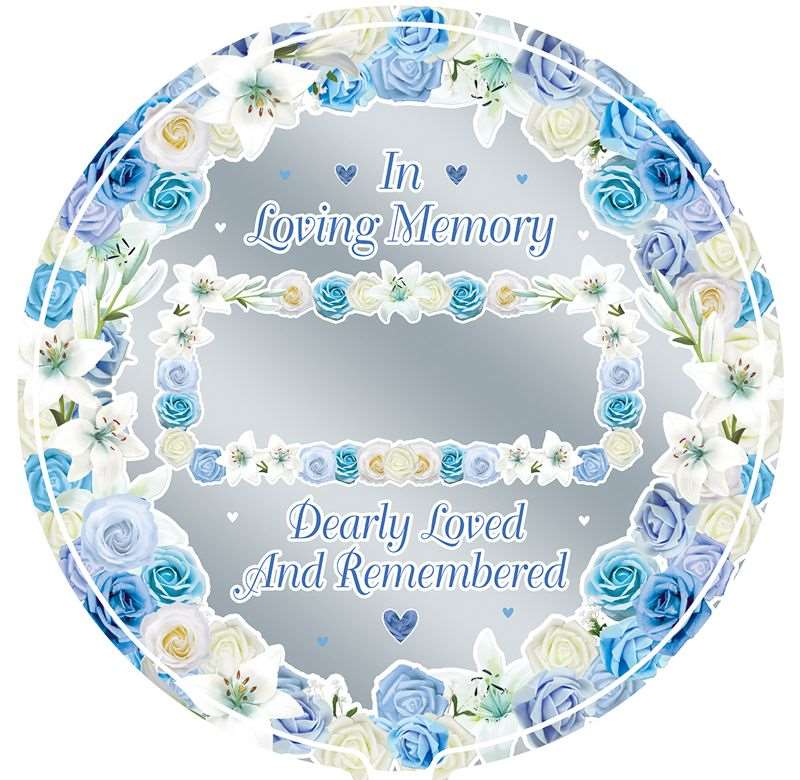 Personalised Blue Remembrance Foil Balloon