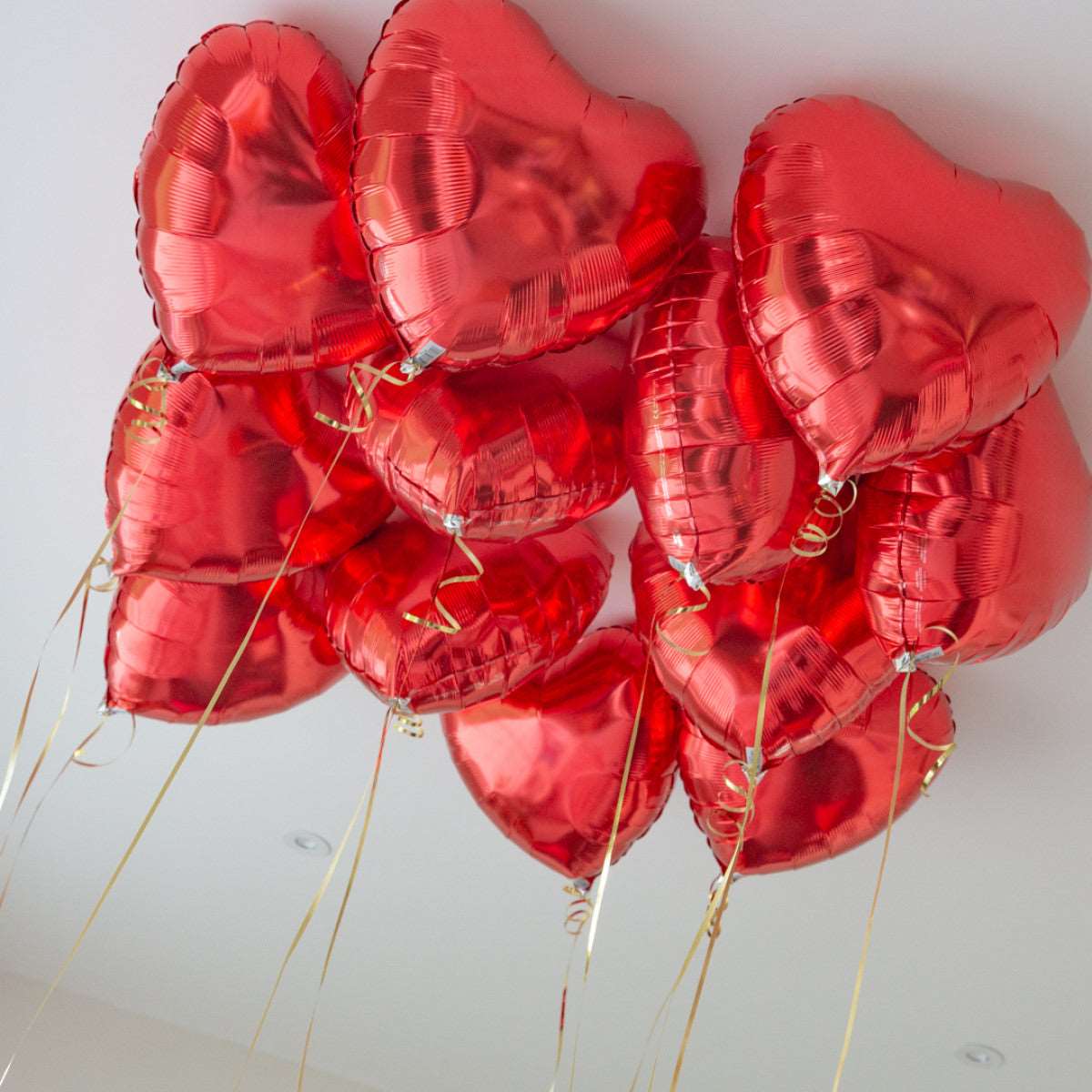 Red Hearts 18" Foil Balloon 25 Pack