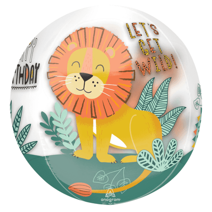 Get Wild Jungle Animals Orbz Helium Birthday Balloon