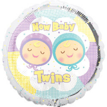 New Baby Twins Foil Balloon