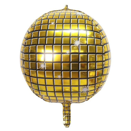 Disco Ball Gold And Silver Foil Balloon