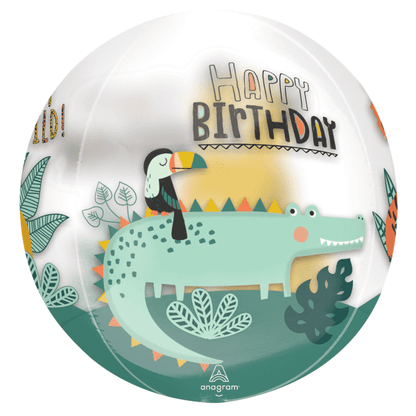 Get Wild Jungle Animals Orbz Helium Birthday Balloon