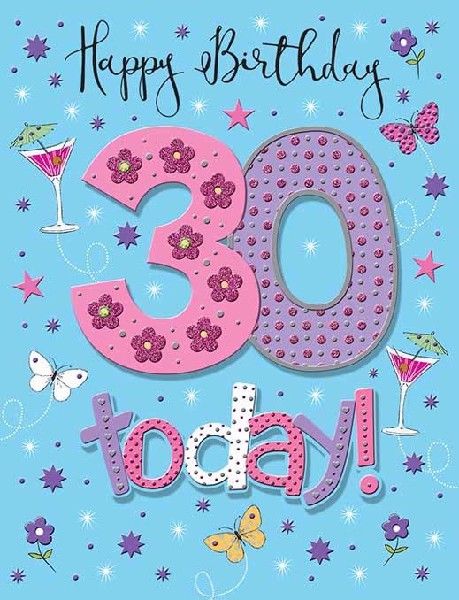 30th Greeting Card