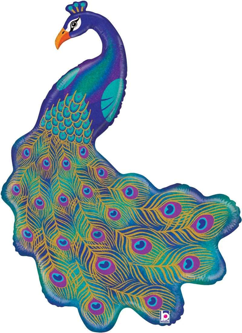 Glitter Peacock Shape Balloon