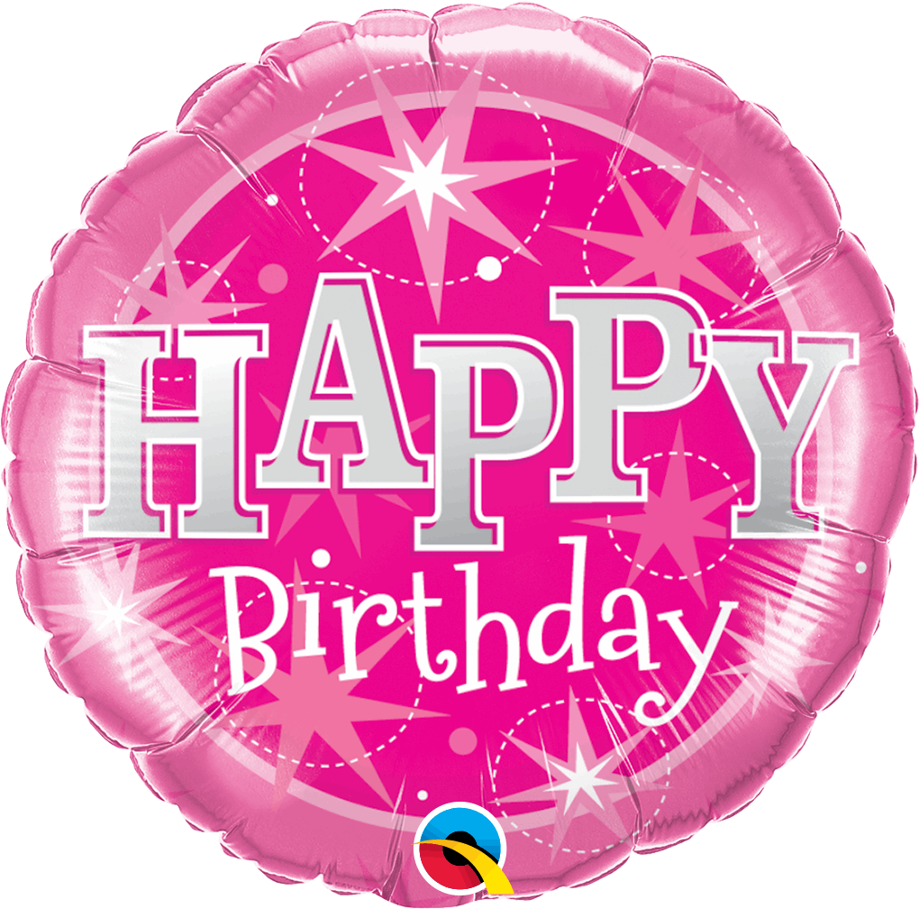 Pink Sparkle Happy Birthday Foil Balloon