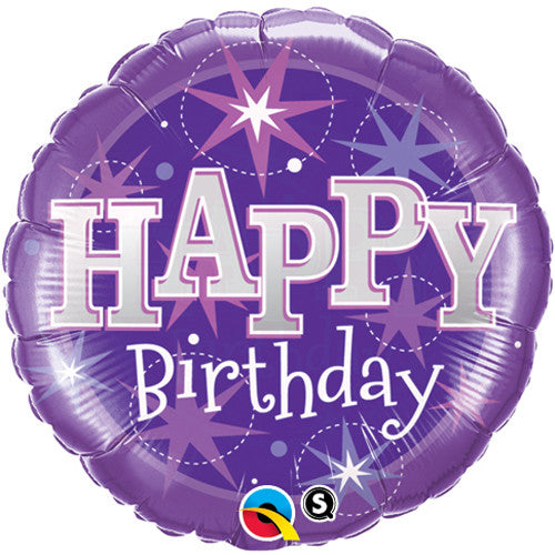 Birthday Purple Sparkle Foil Balloon