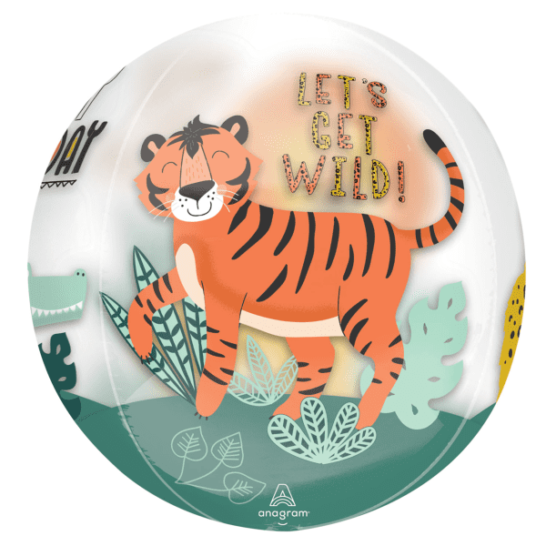 Get Wild Jungle Animals Orbz Helium Birthday Balloon