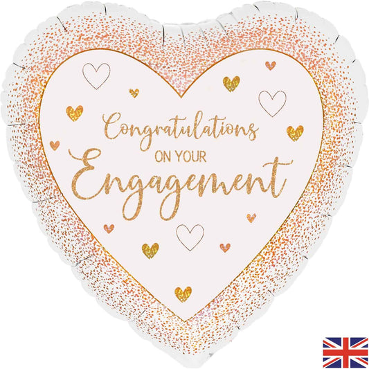 Rose Gold Congratulations on Your Engagement Balloon