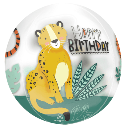 Get Wild Jungle Animals Orbz Helium Birthday Balloon