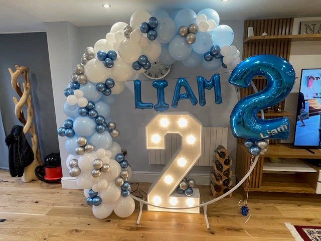 Light up 4 ft wooden numbers to hire