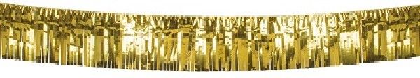 Metallic Foil Fringe 6m Long Gold