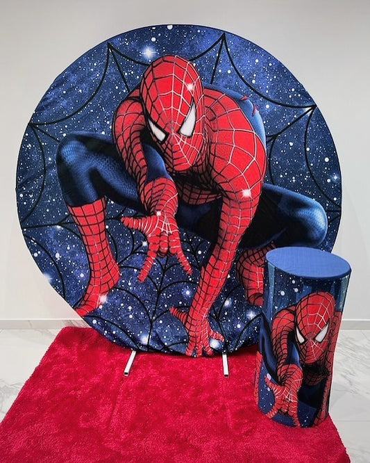 6ft Round Spider Man Backdrop Hoop
