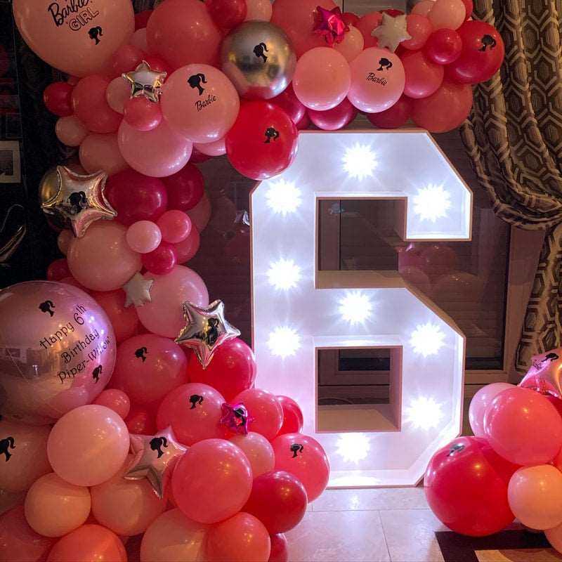 Light up 4 ft wooden numbers to hire