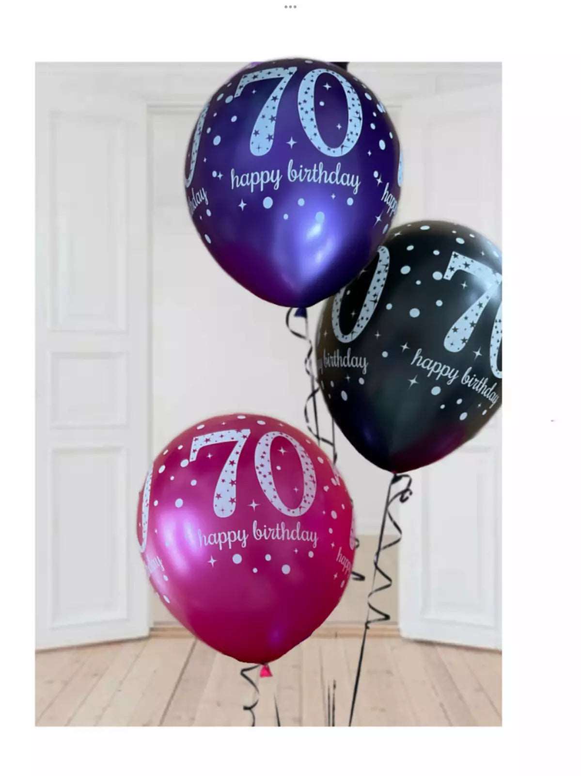 Pink Celebration Age 70th Birthday Latex Balloons