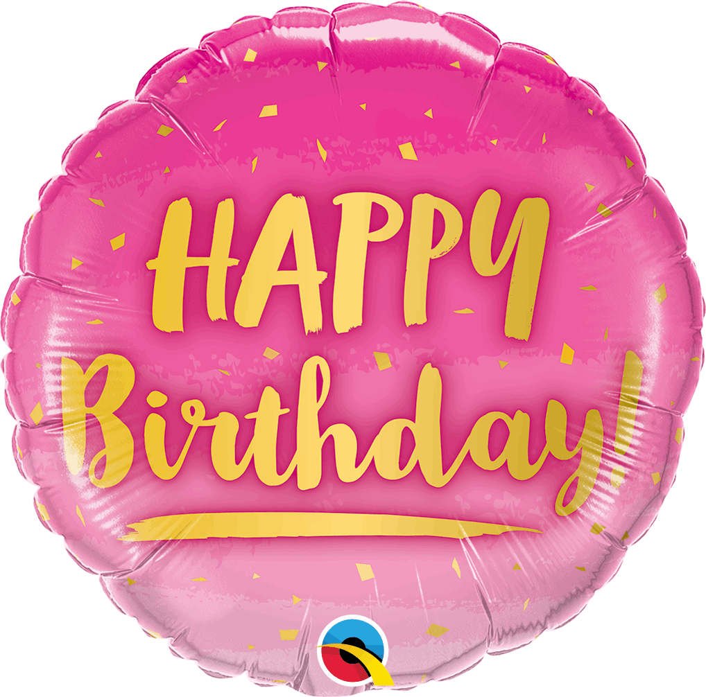 Pink Happy Birthday Foil Balloons