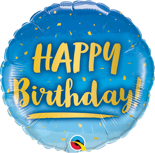 Blue Happy Birthday Foil Balloons