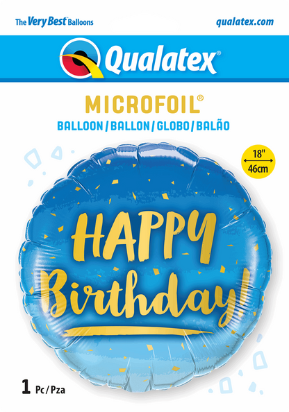 Blue Happy Birthday Foil Balloon Package