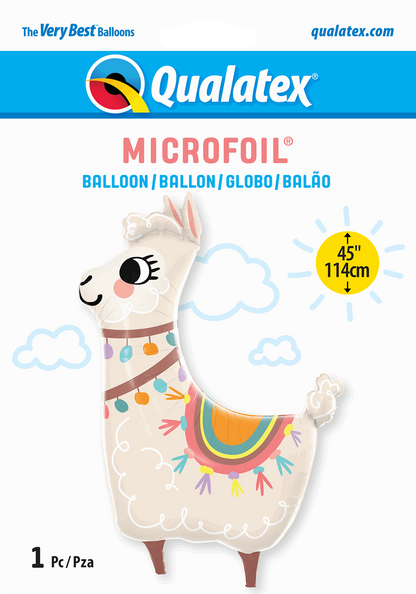 Llama Shaped Foil Balloon Package