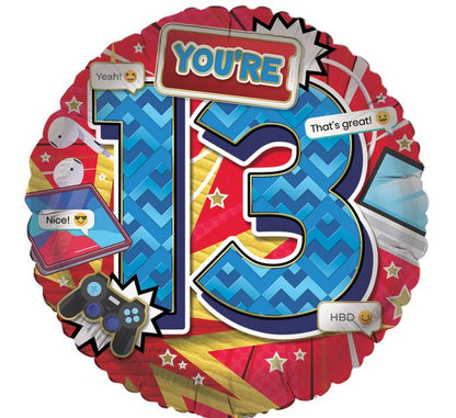 Age 13 Foil Balloon