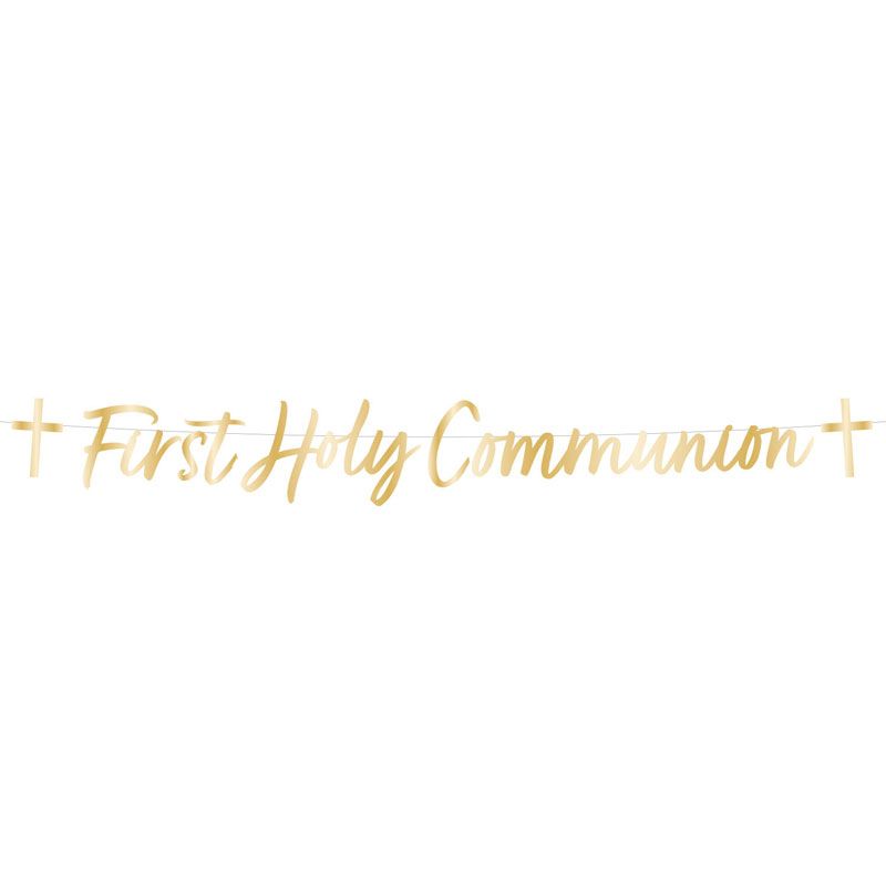 Botanical Celebration 'First Holy Communion' Paper Banner