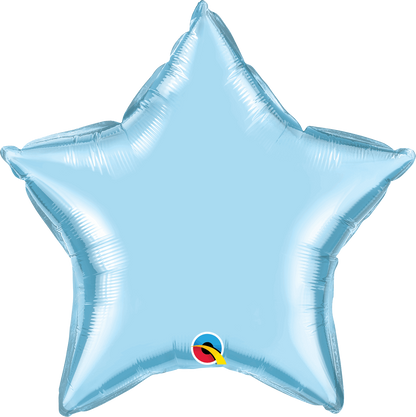 Light Blue Star Foil Balloons