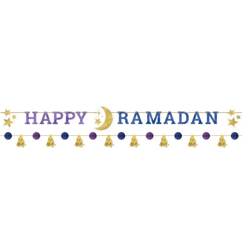 Happy Ramadan Paper Banner