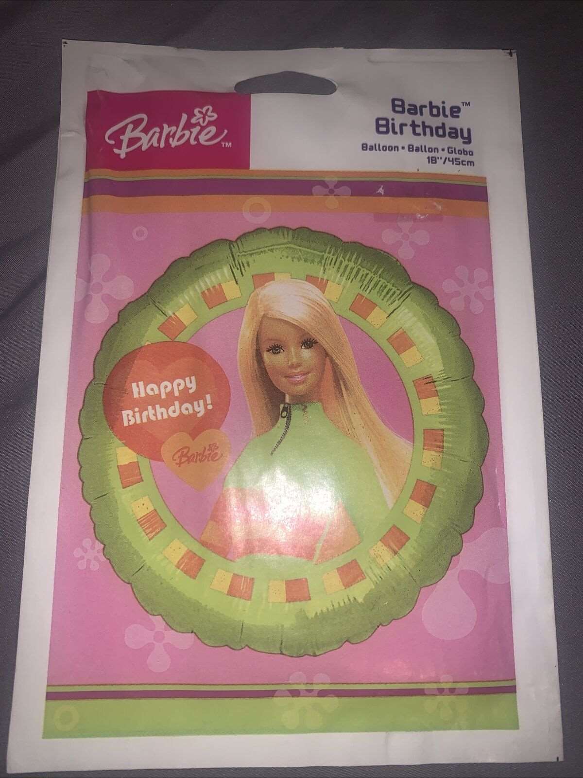 Birthday Barbie 18 Inch Foil Balloon Sold: Single Approx. size: 43cm / 18 in
