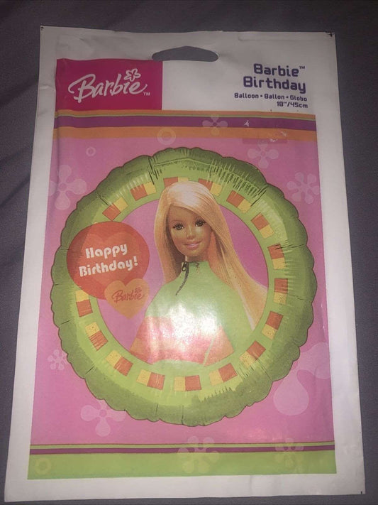 Birthday Barbie 18 Inch Foil Balloon Sold: Single Approx. size: 43cm / 18 in