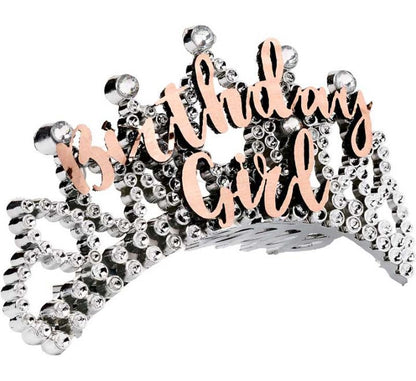 Birthday Girl Silver & Rose Gold Tiara