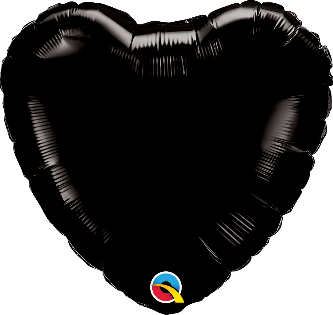 Black Heart Foil Balloons