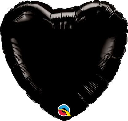 Black Heart Foil Balloons