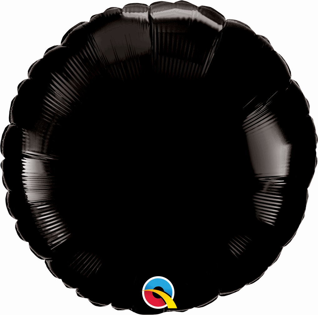 Black Round Foil Balloon