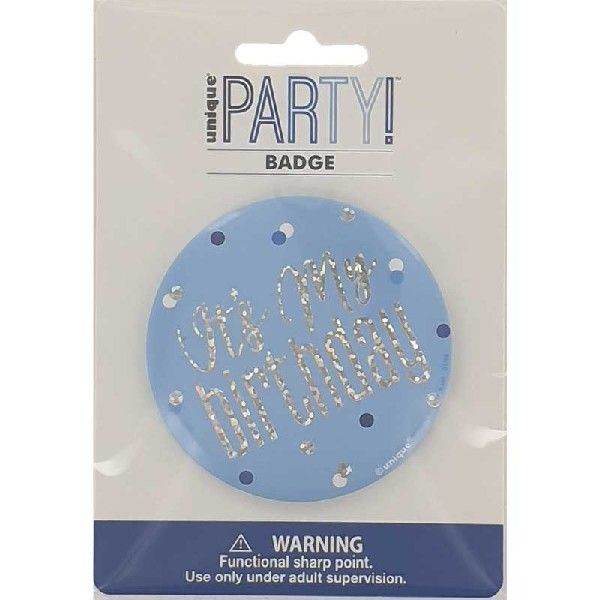 Beistle Today's My Birthday Button – 1pc White Satin Celebration Pin - View #2