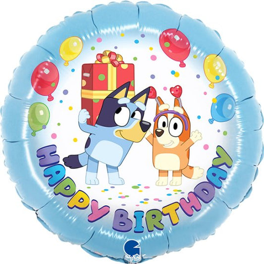 Happy Birthday Bluey And Bingo Foil Balloon