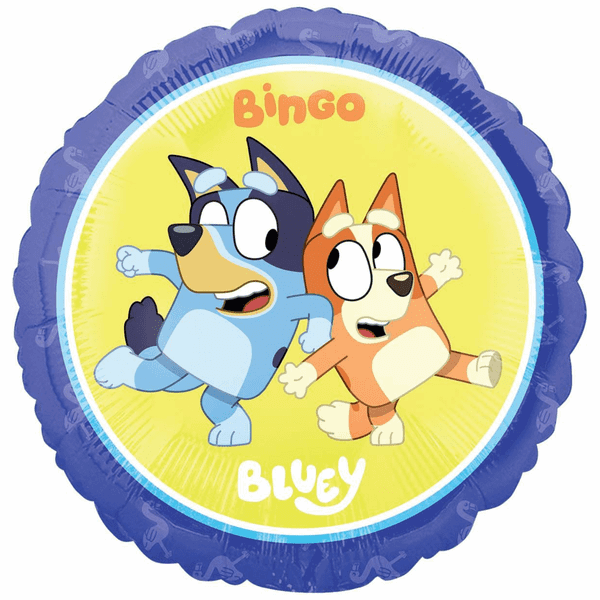 Bluey Round 18 Inch Foil Balloon Sold: Single Approx. size: 43cm / 18 in