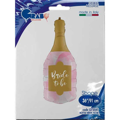 36 Inch Bottle Bride To Be Foil Balloon