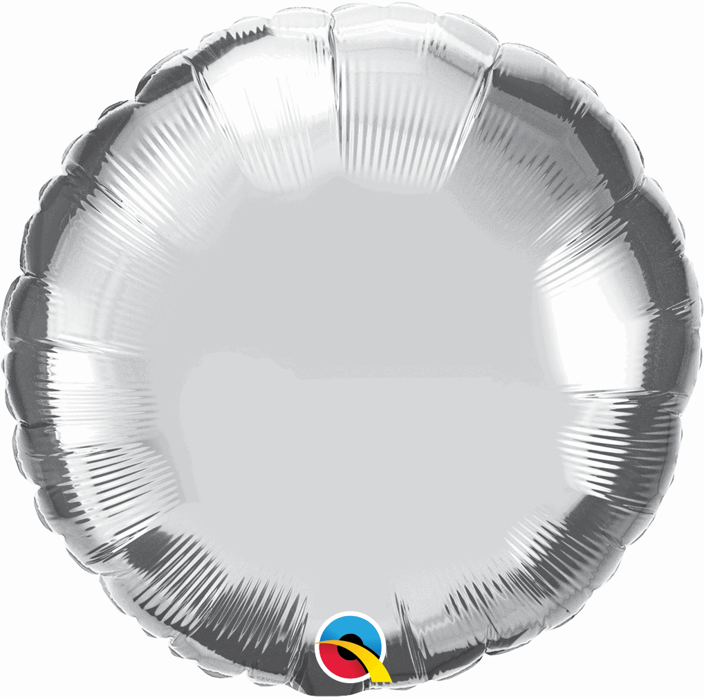 Silver Round Foil Balloon