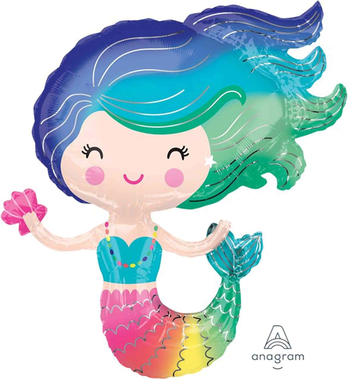 Colorful Mermaid Shape Balloons