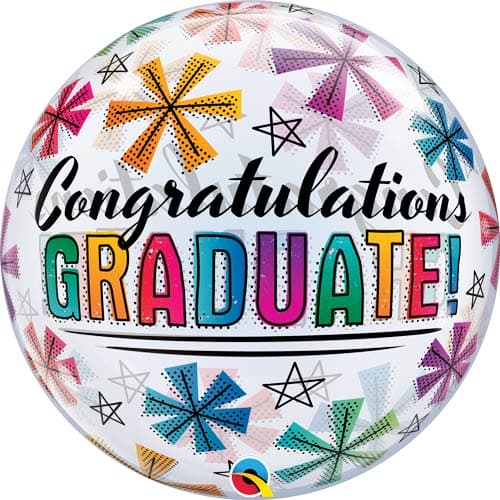 Congratulations Graduate And Stars Bubble Balloon