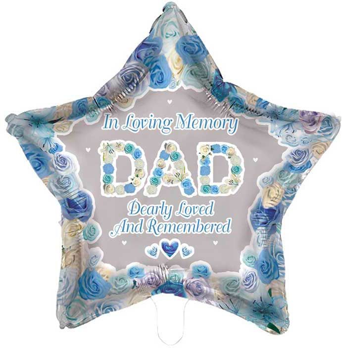 Dad Remembrance Star Foil Balloon