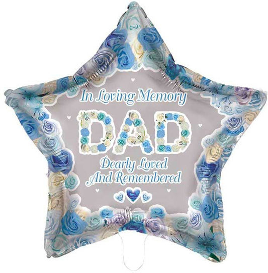 Dad Remembrance Star Foil Balloon