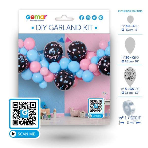 Gender Reveal DIY Balloon Garland Kit